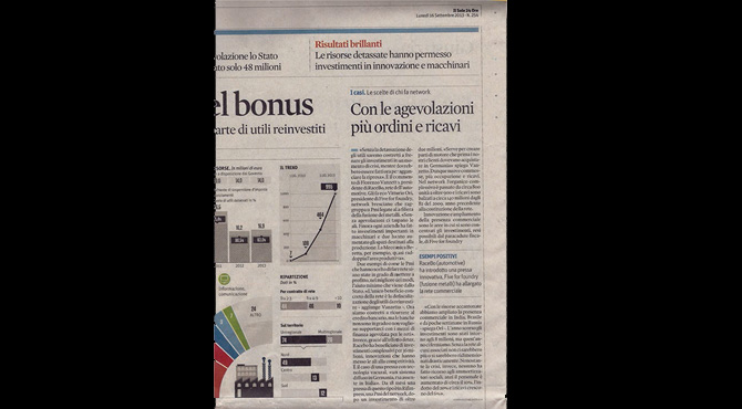 Il sole 24 ORE, 16 Settembre 2013 (pdf)