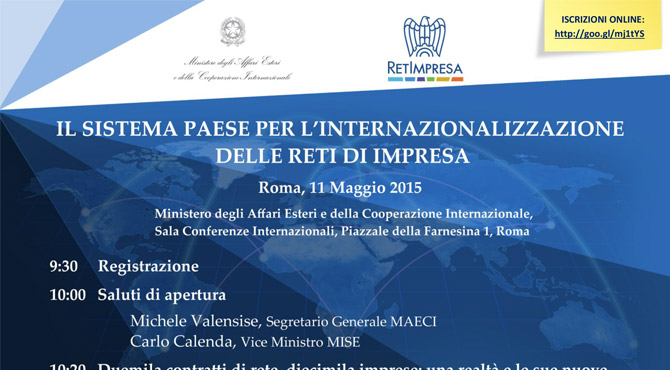 IL SISTEMA PAESE PER L'INTERNAZIONALIZZAZIONE DELLE RETI DI IMPRESA