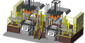 Progetto Cella robotizzata per macchine di colata a bassa pressione